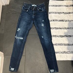 KanCan Blue Skinny Distressed Jeans